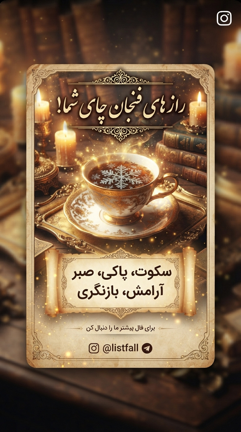 برف در فال چای